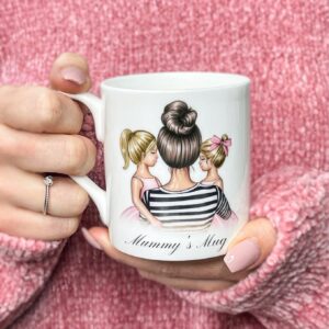 Mummy Mug with a picture of mum holding 2 children