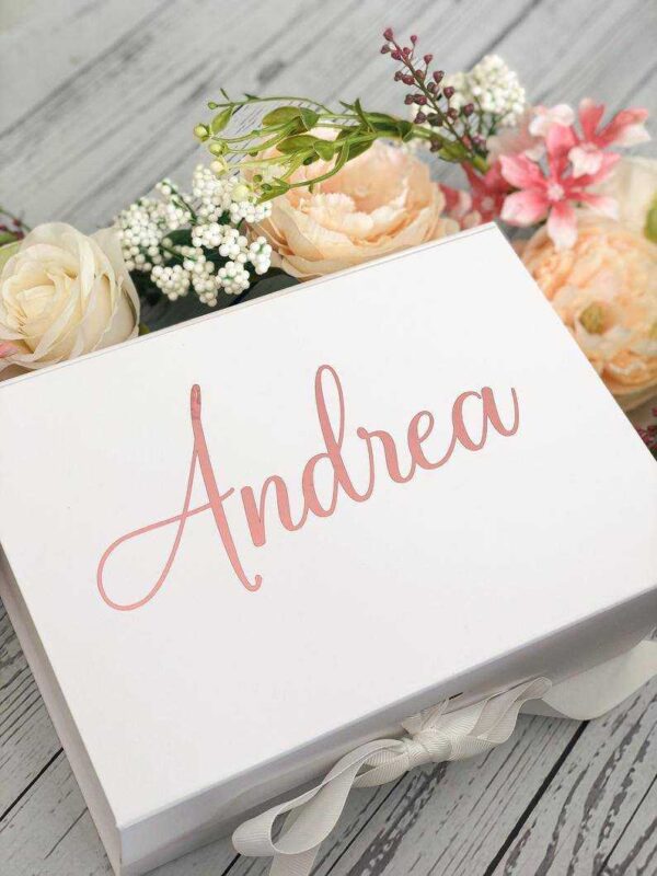 Personalised white Filled Gift Box